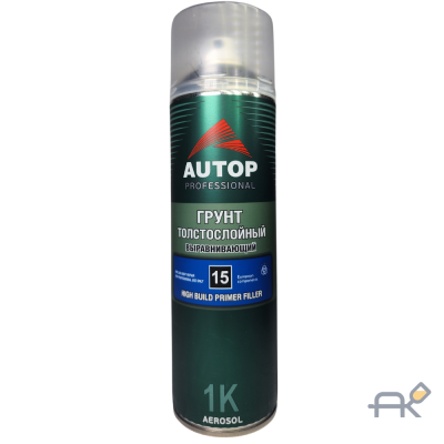 Аэрозоль AUTOP (N15) Грунт HIGH BUILD толстослойный серый 650мл